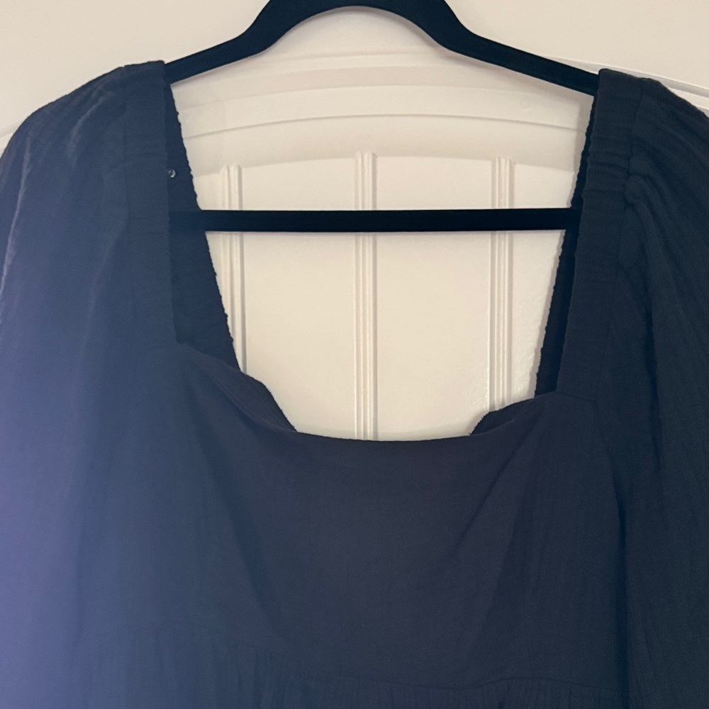 J. Crew Square Neck Black Dress - image 2